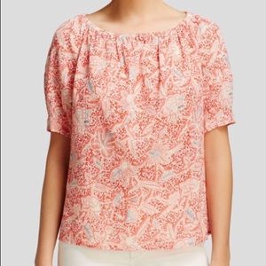 Tory Burch Cotton Gauze Peasant Blouse / 0
